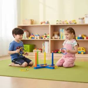 키더스 소프트 고리던지기 말랑 링던지기 피칭놀이 쌓기놀이 체육활동 다트게임 유아 장난감