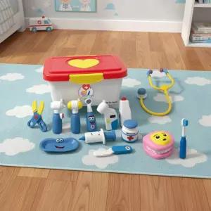 소프트 캐릭터 병원놀이세트 13종 간호사 의사 역할놀이 진료도구 주사기 청진기 장난감