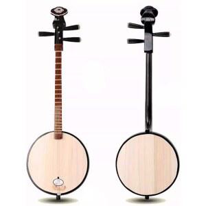 현악기 전통 산신 비파 작은 악기 초보자 입문용 초보용 싼시엔 연습용 둥근 대삼현