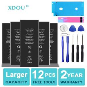 아이폰용 대용량 휴대폰 배터리, 교체 배터리, 아이폰 5S, 5, 6S, 6, 7, 8 플러스, X, SE, SE2, XR, XS, 11, 12, 13, 미니 프로 맥스, 4, 4S, 7 도구