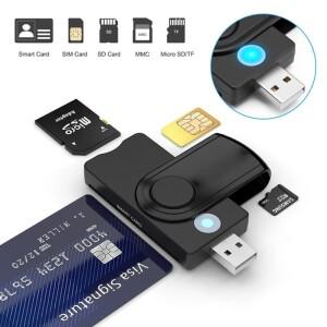 USB 3.0 2.0 스마트 카드 리더기  TF 마이크로 SD 메모리 ID 뱅크  EMV 전자 DNIE 시민 SIM 복제기 커넥터