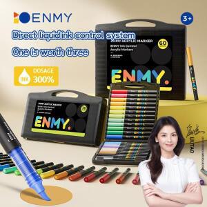 ENMY 아크릴 페인트 마커 펜 소프트 헤드  액체 낙서 그림 QuickDry 안료 펠트 용 미술