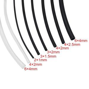 4미터 유압 오일 파이프 OD 2mm/3mm/4mm/6mm RC 굴삭기 덤프 트럭 부품 블랙 고압 나일론 튜브 투명 호스