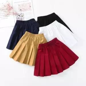 고품질 허리밴딩 여자 테니스 치마(5color) 교복 학생복 데님스커트 (WFKJBKV)