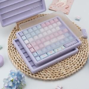 3층 프로스트 뚜껑 키캡 보관함 키 가방 케이스 체리 GMK OEM 프로파일 기계식 키보드 커버용