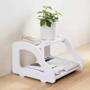 화이트 원목 선반장 2단 작은선반 미니선반 식탁정리 책상정리