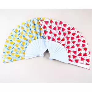 과일 패턴 디자인 접이식 부채 접는 후르츠부채 18개 예쁜부채 전도부채 부채선물