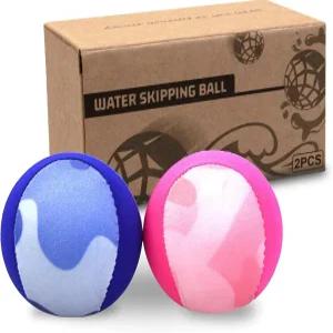 워터 스키핑볼 여름 비치볼 2팩 바운싱볼 비치 수영장 리버 레이크용 그립볼