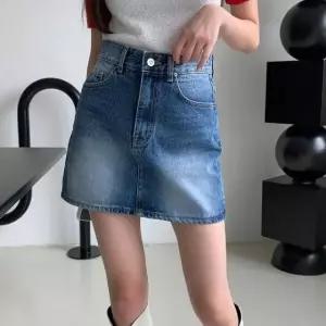 고품질 청치마 미니 조이슨 데님스커트 니트스커트 워싱 (WFKL1O2)