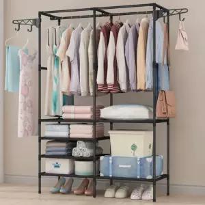 [룽스]드레스룸 조립식 정리 맞춤형 스틸2단조립행거