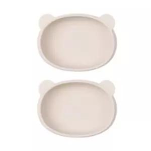 블루마마 유아 이유식 용품 준비 실리콘 그릇 크림X2 BNA