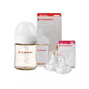더블하트 신생아 분유 모유 젖병 1개 젖꼭지 M 2개 BNS