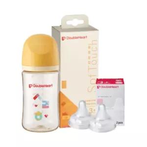 더블하트 모유실감 젖병 240ml 헤리티지 한글 젖꼭지L BNS