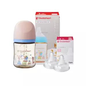 더블하트 신생아 캐릭터 젖병 160ml 젖꼭지 M 애니멀 BNS