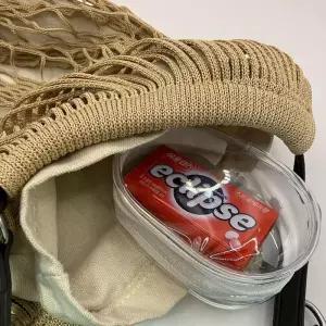 [룽스]투명 인형 립스틱 에어팟 케이블 충전기 파우치