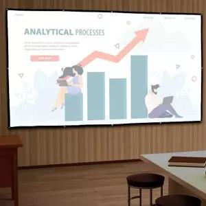 이동식 빔프로젝터 스크린 330x187cm 영화스크린 홈시어터