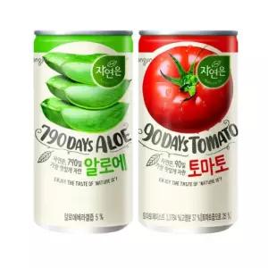 웅진 자연은 알로에 180ml 12캔 + 자연은 토마토 180ml 12캔 / 총 24캔