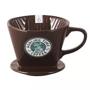 도자기 블렌딩 드리퍼 커피 추출기 브라운 색상 필터 (WFKLOA4)