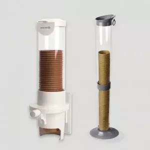 ( )자석부착식 종이컵 디스펜서+종이컵수거함 세트 카페컵정리 보관함 수거기 정수기 거치대 통 홀더 일체