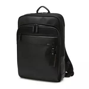 [헤지스]헤지스 블랙 로고장식 가죽 백팩 WUBA5E505BK