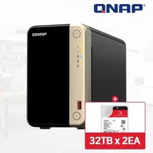 QNAP TS-264-4G-KR NAS 2베이 아이언울프 프로 64TB [32TBx2] HDD 포함