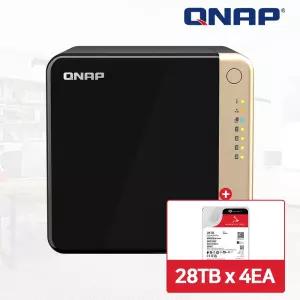 QNAP TS-464-4G-KR NAS 4베이 아이언울프 프로 112TB [28TBx4] HDD 포함