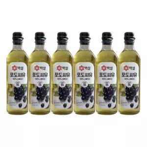 CJ제일제당 백설 포도씨유 900ml 6개 / 써클