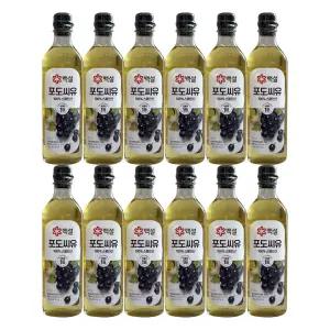 CJ제일제당 백설 포도씨유 900ml 12개 / 써클