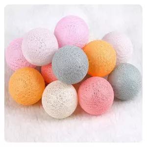 LED코튼볼라이트 베이비파스텔 생일 파티 조명인테리어용품 연결 알조명 볼가랜드 볼무드등 프로포즈