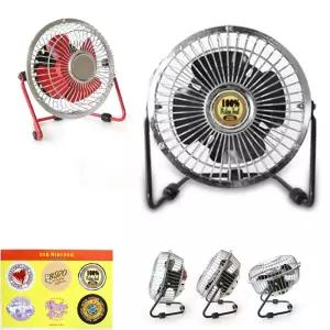 플랜허밍 탁상 책상 미니 USB 선풍기 스티커포함학생 테이블 스틸 사무실 여름 휴대용 소형