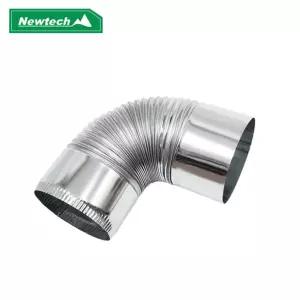 뉴테크 난로연통 65mm 엘보 화목 연탄 용품연기배출 연통용 사무실 현장용 산업용 구부러진 난방 용연통 전