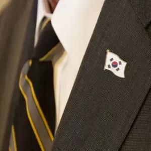 휘날리는 태극기 뱃지 애국 국경일 기념 배찌 대한민국 국기 기념일 태극기뱃지