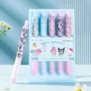 산리오 퀵드라이 파스텔 중성펜 5P아동볼 어린이학용품 초등학생 초등학생볼 캐릭터 캐릭터볼 필기구 문구