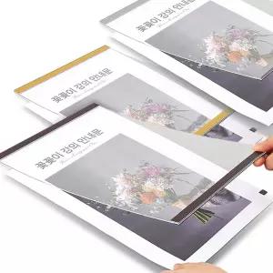 A4 자석프레임 아크릴 액자 게시물 홍보 광고행사게시판 안내판 부착식 보판 메모꽂이 용꽂이 카달로그