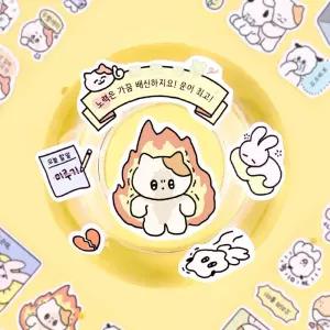 뽀작뽀작 감정 버라이어티 스티커 팩 (8종 세트)세트 캐릭터 데코 다이어리 꾸밈 꾸미기 글귀 메세지 귀여