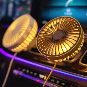 쿨샵 차량 LED 미니 써큘레이터 송풍구꽂이 선풍기핸드 충전식 학생 탁상용 써이터 책상 탁상써 USB 사무실