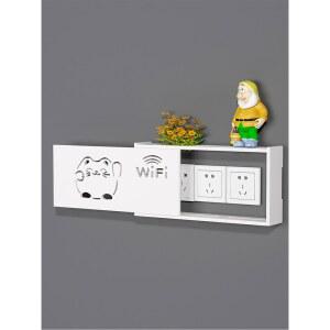 브라켓 허브 캣츠페이스 커버 미디엄 셋탑박스숨기기 플랩 무타공 콘센트 흰색/길이 얇은 선정리 정리함 티비