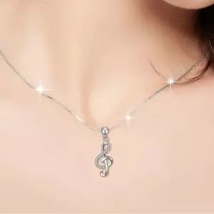 실버 선물박스 팬던트 높은음자리표 S925 스털링 이니셜펜던트 은목걸이 음악 선물