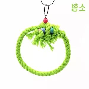 앵무새 스탠드 링 소형 밧줄 장난감 새장용품 그네 로프