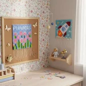 DIY 비즈발 만들기 키트 구슬 가림막 커튼 도안 족자봉 공예 재료