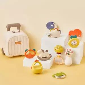 [아가짱]신생아 아기 장난감 치발기 캐리어 딸랑이10종 세트 (+캐리어케이스)