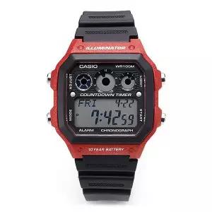 카시오 AE-1300WH-4AVDF (AE-1300WH-4A) 디지털 스퀘어 스포츠 군인 남성 우레탄시계