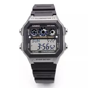 카시오 AE-1300WH-8AVDF (AE-1300WH-8A) 디지털 스퀘어 스포츠 군인 남성 우레탄시계