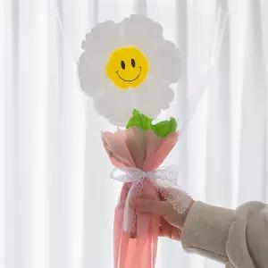 [오피스스쿨] 민화 스마일 꽃다발 풍선 (3종택1) 풍선꽃다발 졸업식풍선 이벤트파티용품 생일파티세트