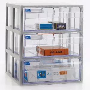 [국내생산 완제품] 투명 수납함 600시리즈(대형) 플라스틱 레고정리함 서랍장 서류함 장난감정 리함 서류정리 사무용품정리함