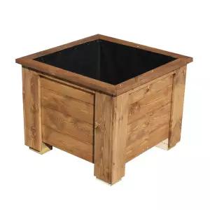 QQ600 정사각 도로화분 대형화분 방부목 플랜트박스 칸막이 차폐용 인테리어 나무 목재 특대형 텃