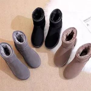 [오노마] ONM 여자 스웨이드 털부츠 발목 앵클 부츠 기모 방한화 (S9358714)