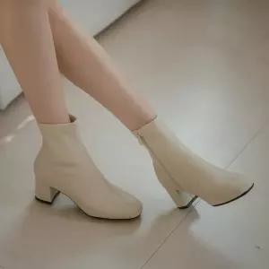 소보제화 제이든 3type 베이직 발편한 미들굽 스판 앵클부츠 여성부츠 3cm 5cm 7cm