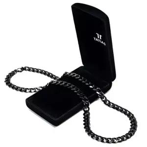 TUC-810 블랙 텅스텐 체인 목걸이 무료배송 평생AS