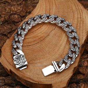 CROWN 실버925 은 재물운 UP 비휴 레트로 은팔찌 S433